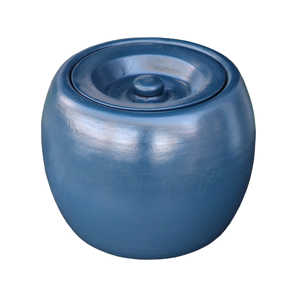 夏目火消 青 大々 MH0001 三河焼 珪藻土 ひけし つぼ 三河粘土使用